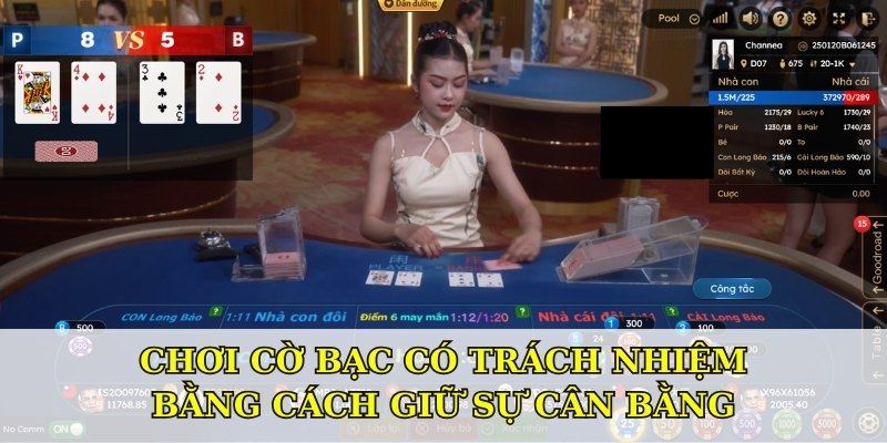 Chơi cờ bạc có trách nhiệm bằng cách giữ sự cân bằng